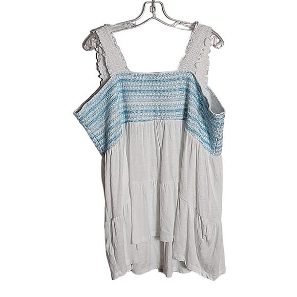 Torrid Cotton Modal Slub Square Neck Smocked Babydoll Tank, NWT, 4X - Picture 7 of 7